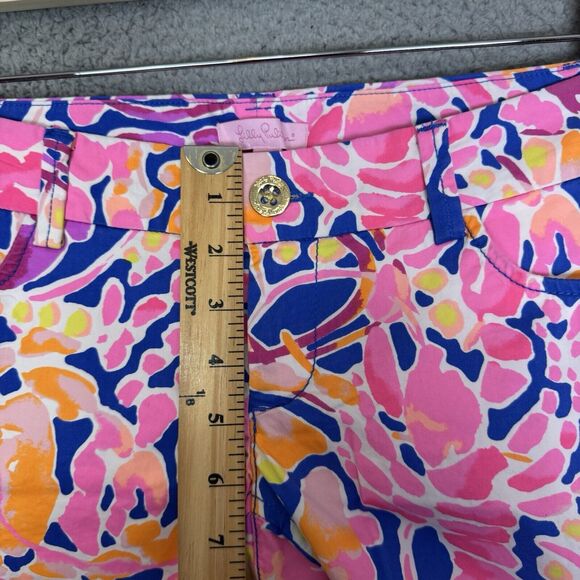 Lilly‎ Pulitzer Pants Womens Size 00 Pink Blue Callahan Chino Catch and Release - Picture 6 of 9